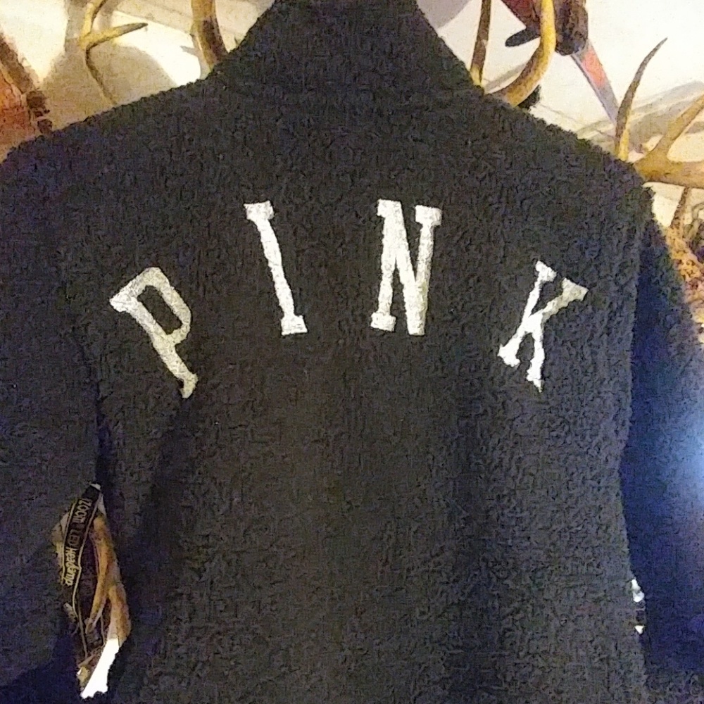 VS VICTORIA'S SECRET PINK SHERPA SWEATER PULLOVER